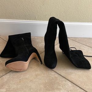 Sam Edelman black suede over the knee boots (size 6)